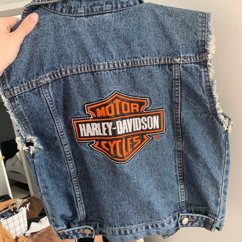 Harley Davidson denim vest